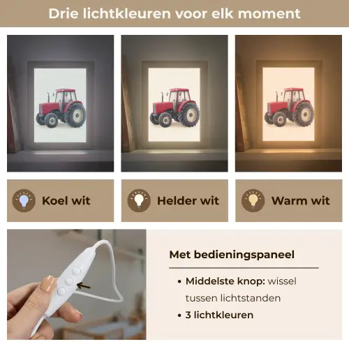 Trekker - Minimalistisch - Illustratie - Rood Light Box met kabel (Kinderlampje) klein -USP_lichtkleurNL