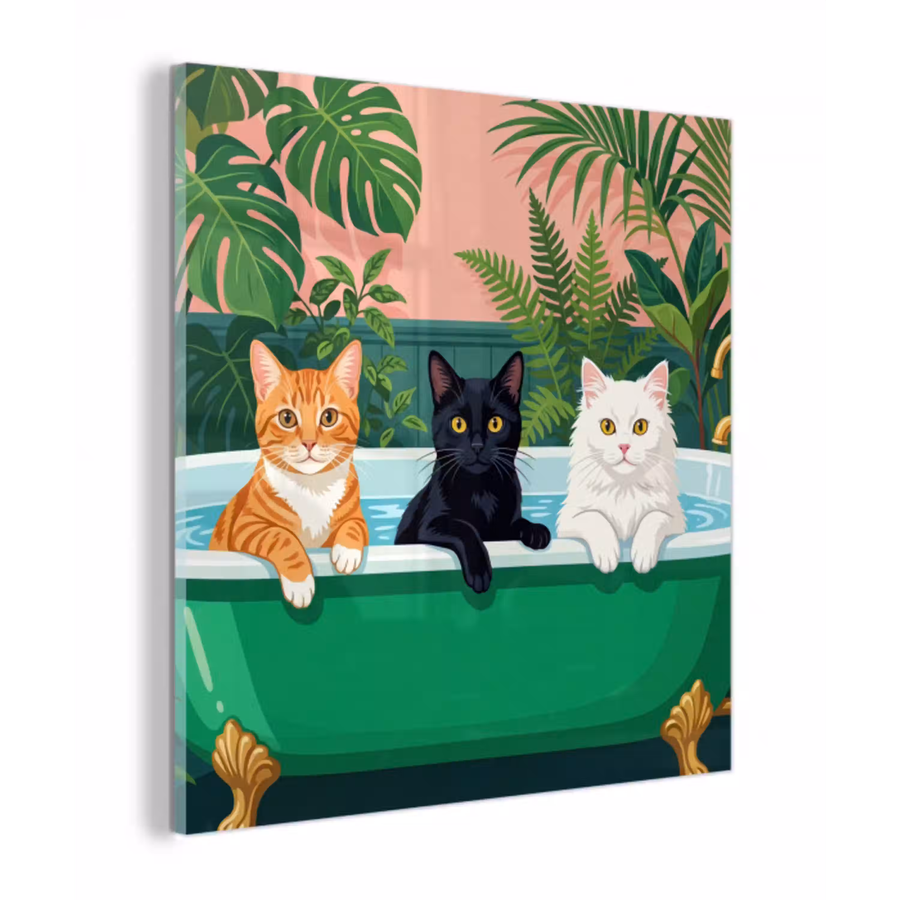Badkamer - Kattenparade - Kleurrijk plexiglas 5mm klein -z3d