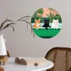 Badkamer - Kattenparade - Kleurrijk Wandcirkel behangsticker klein -sfeer3