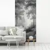Bos - Hert - Zwart - Wit fotobehang vinyl groot -woonkamer