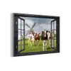 Doorkijk - Koe - Molen - Koeien - Weiland - Gras - Groen plexiglas 5mm klein -z3d
