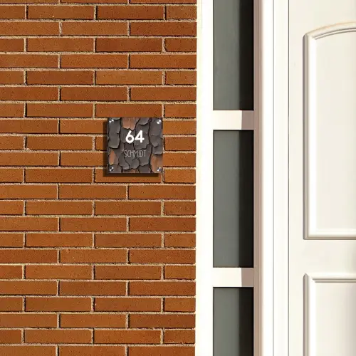 Boomschors - Modern Naambord Vierkant klein -sfeer3-XS
