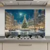 Kerstnacht - Stadsplein - Meerkleurig keuken achterwand spatscherm klein -3d_website