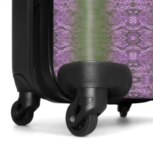lichtpaars slangenhuid met symmetrische schubstructuur NBS - Handbagage koffer - Volwassenen Unisex middel -wiel