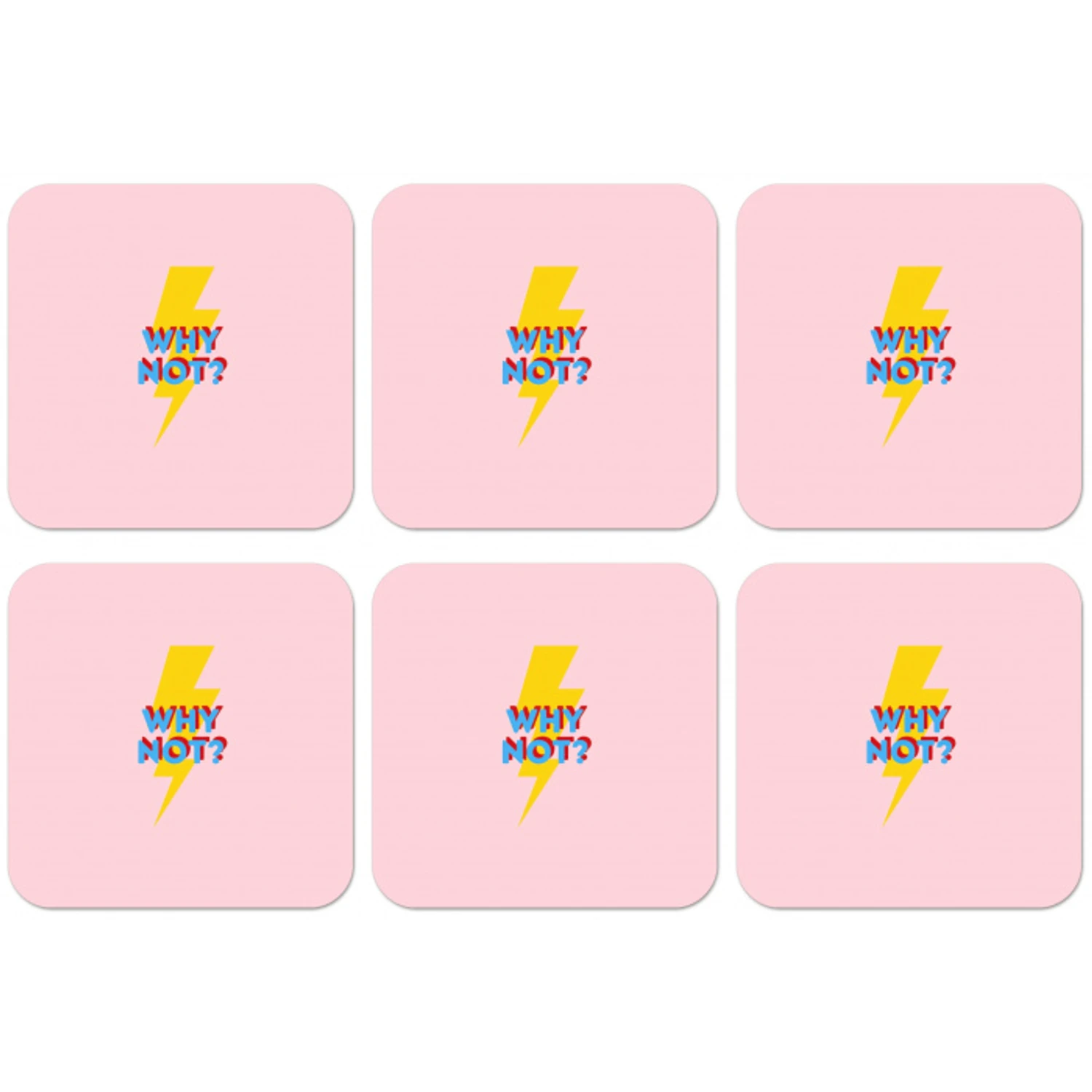 Why not - Bliksem - Roze onderzetter kurk middel -zkaufland3dotto
