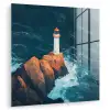 Vuurtoren - Rots - Zee - Golven plexiglas 5mm klein -zzzproduct_nieuw