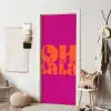 Oh la la - Roze - Oranje - Gestapelde letters deurposter klein -sfeer6