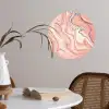 Marmer - Pastel - Roze - Blauw - Marmerlook - Abstract Wandcirkel behangsticker klein -sfeer3