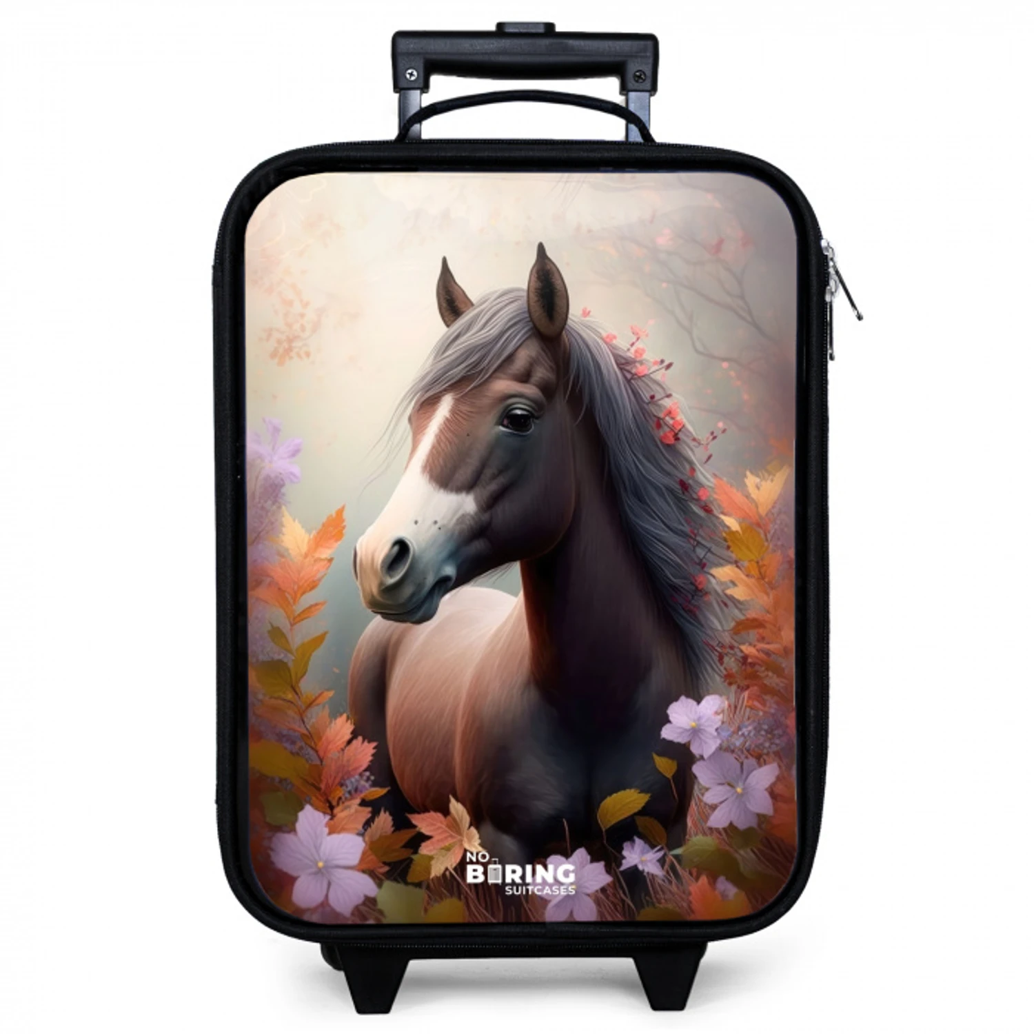 Bruin paard in de herfst Kinderkoffer - Zwart klein -zzz_website3d