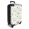 Klassiek vogel en bloemen patroon geel NBS - Handbagage koffer - Kinderen Unisex middel -productfoto_3d