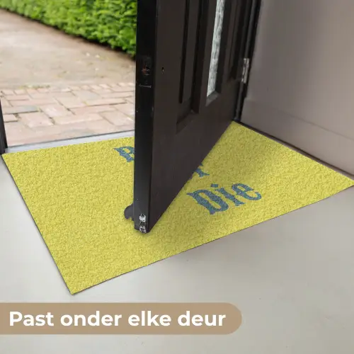 Ride or die - Geel - Blauw Deurmat klein -USP_NL