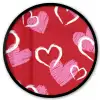 Patroon - Hartjes - Roze - Valentijn Fotolijst rond zonder passe partout klein -3d