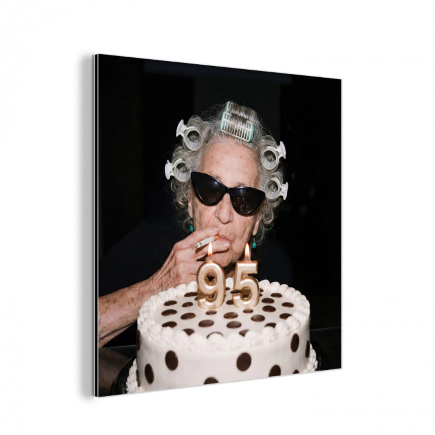 Verjaardag - Krulspeld - Oma aluminium wit klein -3d