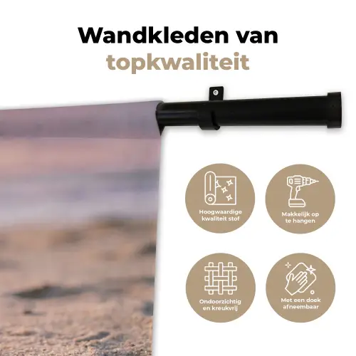 Stenen - Zand - Roze Wandkleed katoen klein -sfeer2