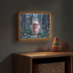 Elfje - Cartoon - Bos - Lichtjes Light Box met batterij (Wandlamp kind) middel -sfeer5_kind