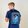 Piraten octopus met een hoed Rugzak - Zwart middel -sfeer8