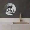 Chihuahua - Hond - Zonnebril - Humoristisch - Zwart - Wit - Spaghetti KitchenYeah - Keuken - Wandcirkel Forex klein -sfeer1