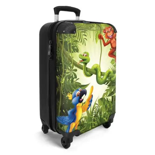 Jolige jungle Koffer - NBS - Handbagage middel -productfoto_3d