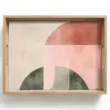 Cirkel - Abstract - Roze Dienblad Rechthoek middel -z3d_shopping