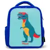 Coole T. rex met zonnebril Kinderrugzak - Blauw middel -3d