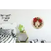 Deurkrans - Strik - Kerst - Rood - Groen Wandcirkel aluminium klein -kinderkamer