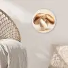 Champignons - Zacht - Beige Wandcirkel kunststof plaat 5mm dik klein -sfeer5