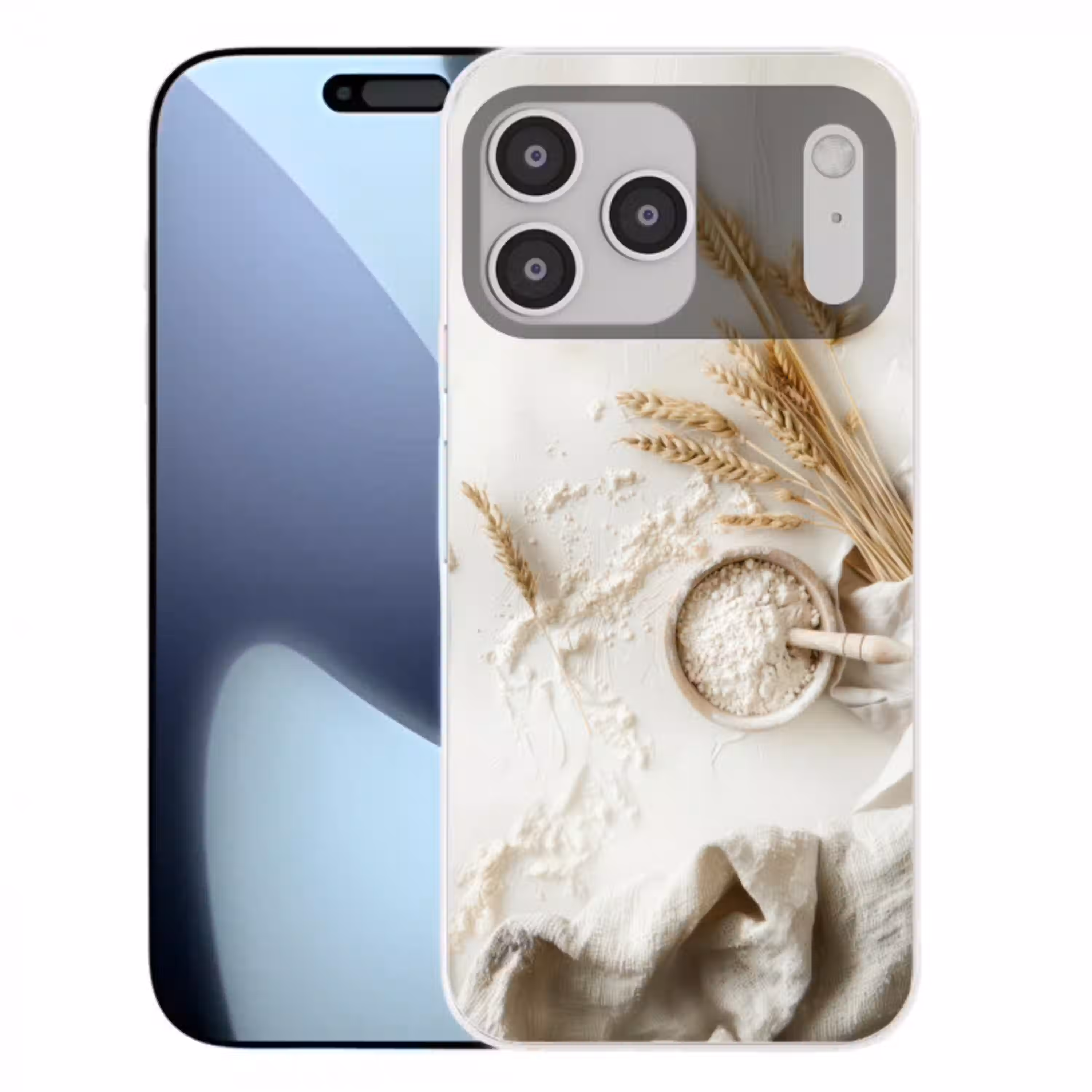 Bloem - Hout - Tarwe Telefoonhoesje iPhone 17 Pro Max klein -3d