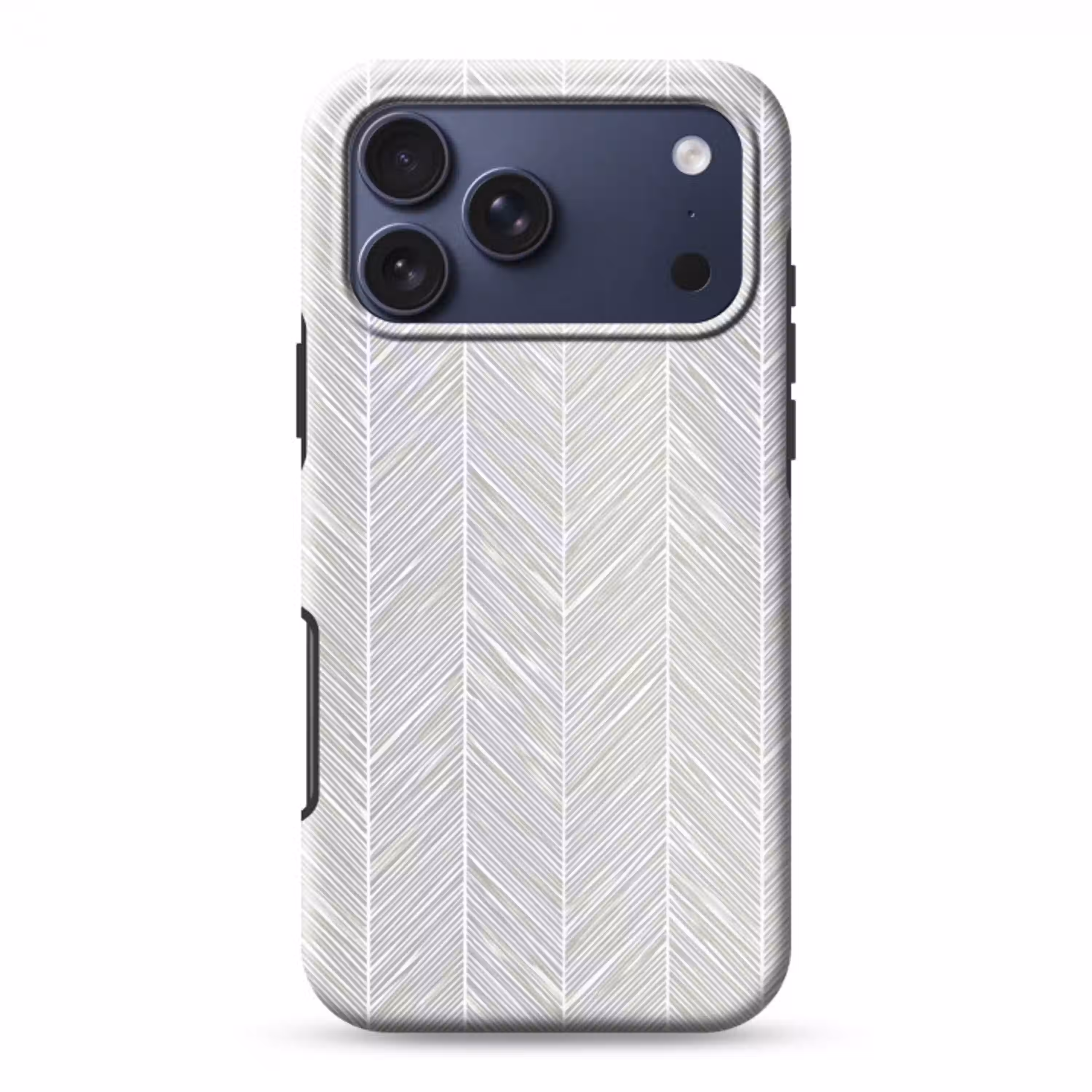 Klassiek - Visgraat - Grijs Toughcase MagSafe Apple iPhone 17 Pro Max klein 1019 -3d