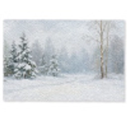 Bospad - Dennen - Sneeuw - Winter - Rustgevend Deurmat klein -zkaufland3d