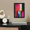 Kleurvakken - Recht - Rond - Abstract fotolijst zwart zonder passe partout klein -sfeer1