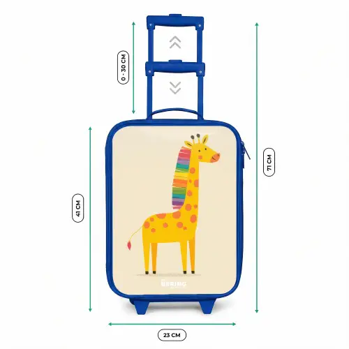 Giraffe - Dier - Kleurrijk Kinderkoffer - Blauw klein -productfoto_formaten