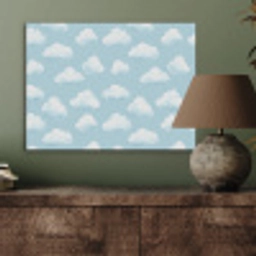 Wolken - Illustratie - Blauw PET vilt klein 837 -sfeer2