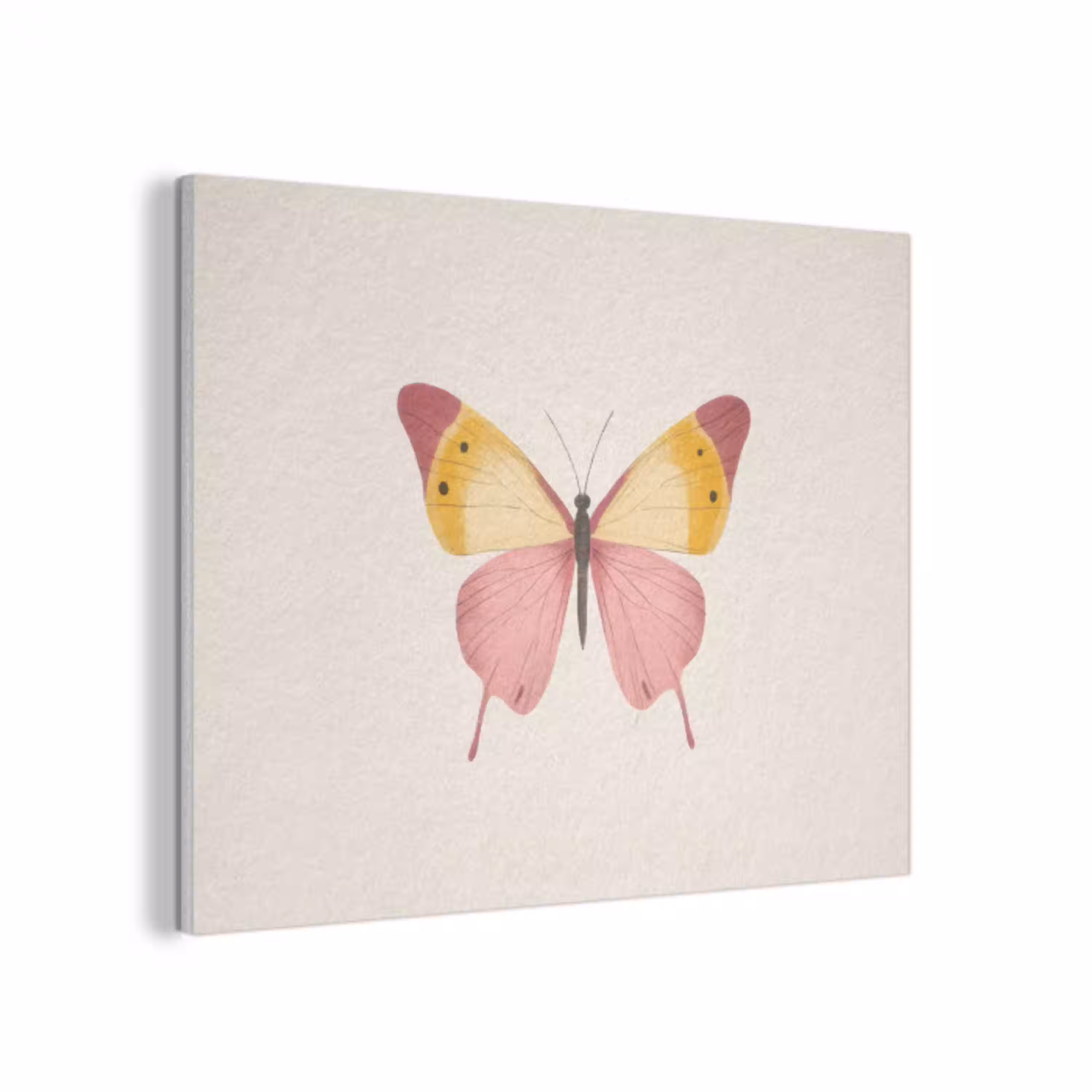 Vlinder - Illustratie - Roze PET vilt klein -3d