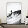 Surfer - Golf - Vervaagd - Zwart canvas 2cm klein -sfeer6