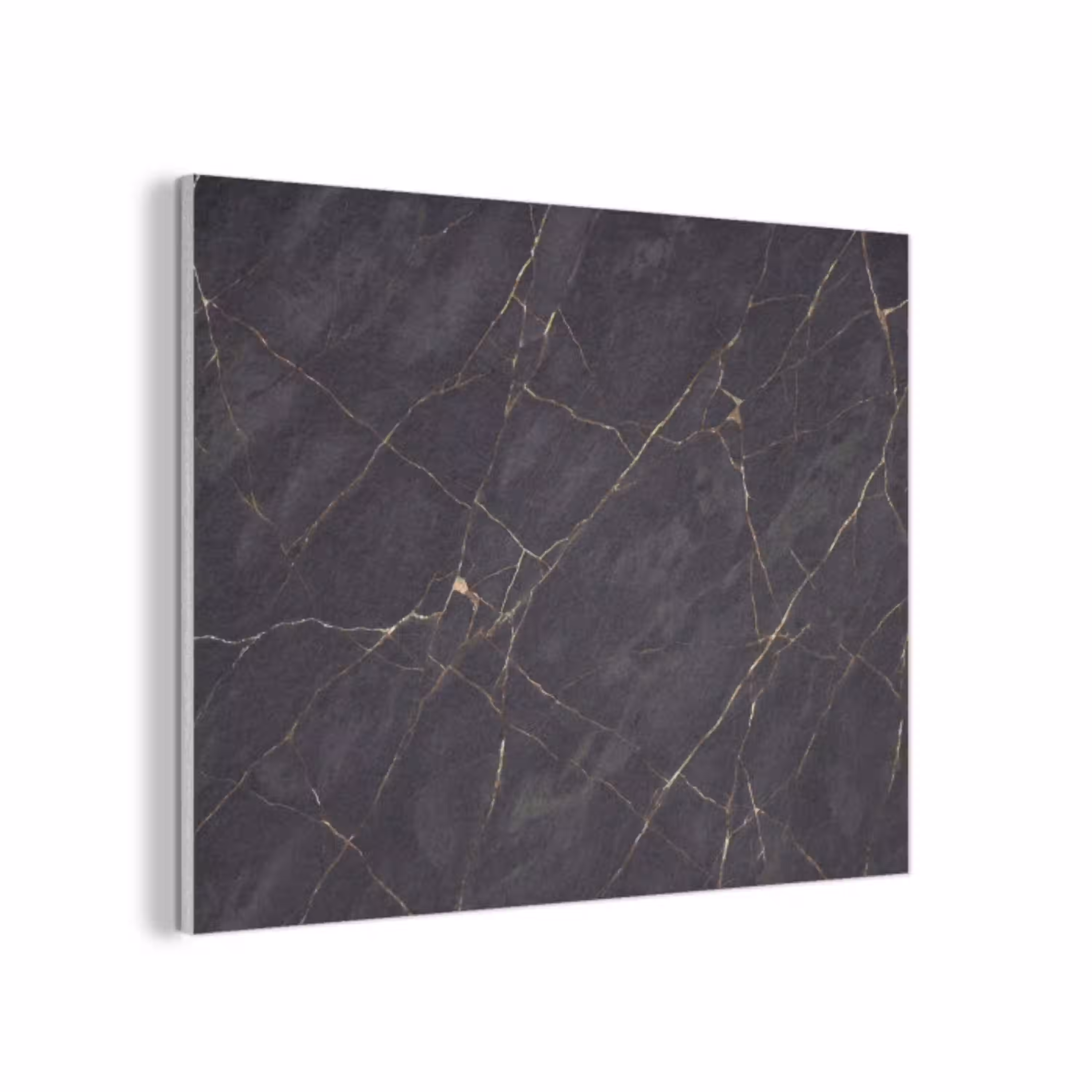 Textuur - Gouden lijnen - Abstract - Modern - Zwart PET vilt klein -3d