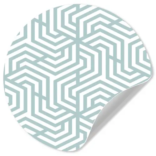 Patronen - Abstract - Driehoek - Geometrie Wandcirkel behangsticker klein 186 -3d