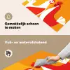 Kippen - Oranje - Vlakken Inductie beschemer met haakjes middel -ky-schoon-nl