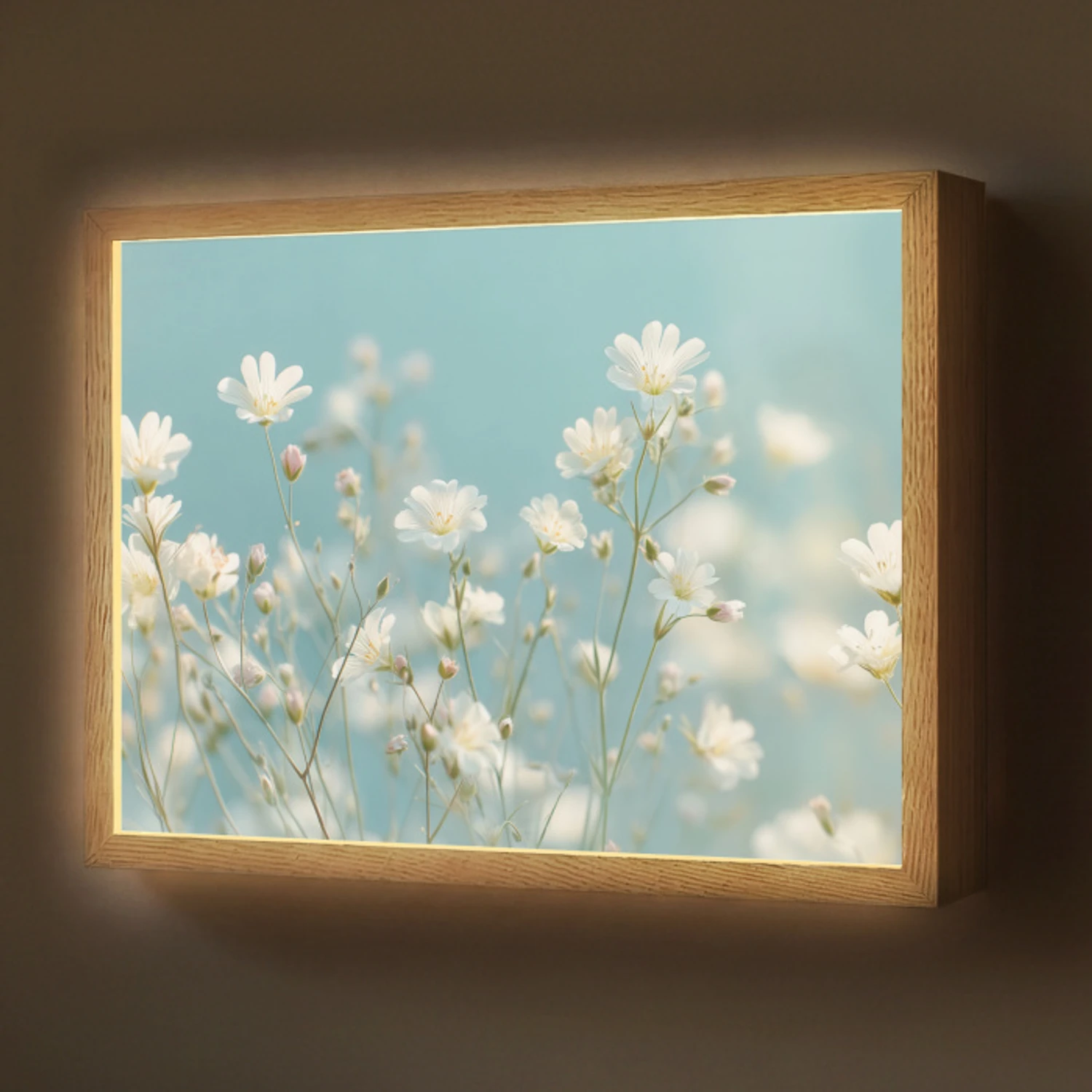 Stängel – Blumen – Luft – Weiß Light Box met batterij (Wandlamp) middel -z3d_website