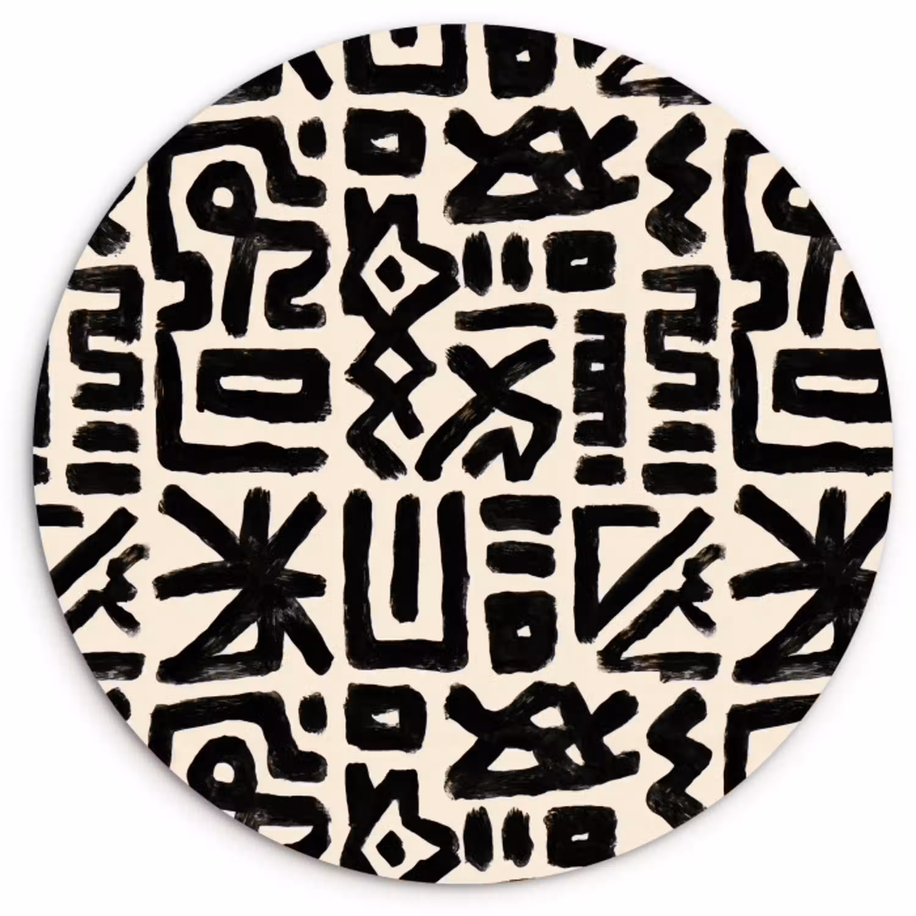 Geometrisch - Figuren - Zwart Wandcirkel kunststof plaat 5mm dik klein 188 -3d