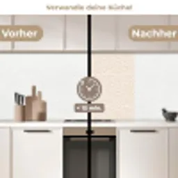 Patroon - Beige - Lijnen - Bruin keuken achterwand 2 middel 865 -voor-na2_DE