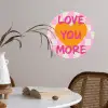 Valentijn - Love - Roze - Oranje Wandcirkel behangsticker klein -sfeer3