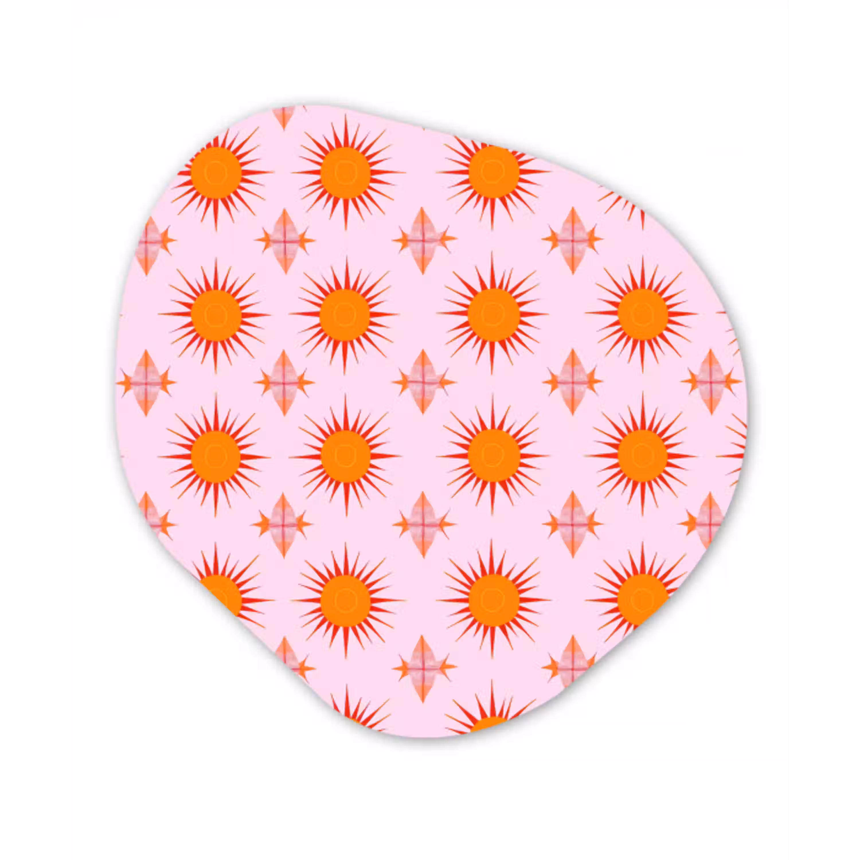 Zon - Patroon - Roze Wandcirkel Organisch Forex 3mm klein 629 -3d