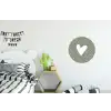 Hart - Design - Liefde Wandcirkel aluminium klein -kinderkamer