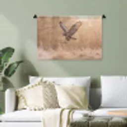Buizerd - Roofvogel - Natuur - Bruin Wandkleed katoen klein -sfeer7