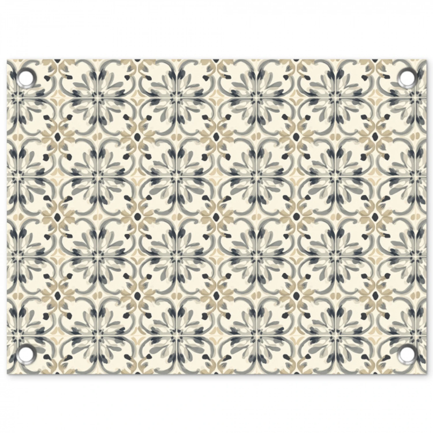 Floraal - Patroon - Kleurrijk tuinposter los doek klein 239 -3d
