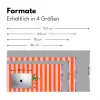 Patroon - Oranje - Fijn - Strepen Muismat XXL klein -ysfeer5_duits