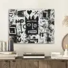 Vormen - Gezocht - Zwart - Abstract PET vilt klein -sfeer1