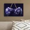 Porselein- Kersen - Delfts - Blauw canvas 2cm klein -sfeer3
