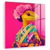 Hagedis - Bloemen - Roze - Kimono plexiglas 5mm klein -zzzproduct_nieuw
