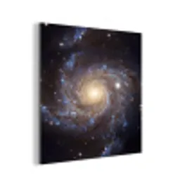 Kosmos - Sterrenstelsel - Donker aluminium wit klein -3d